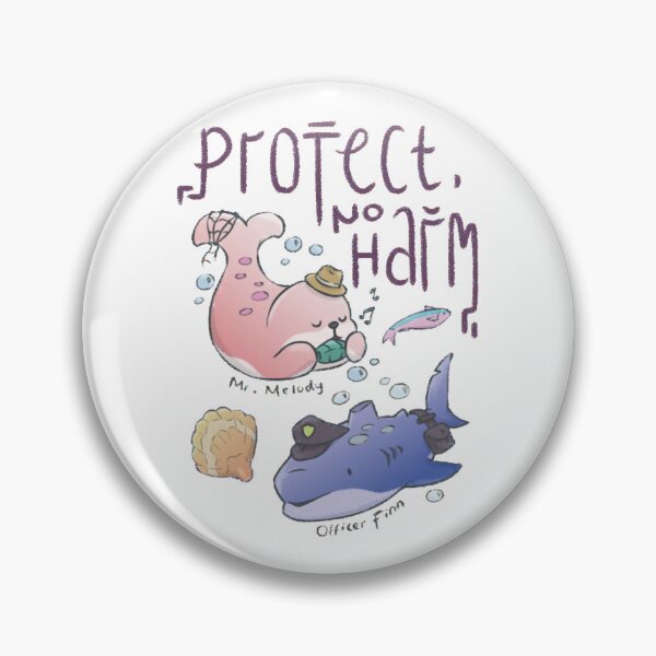 Item preview, Officer Finn Mr Melody Protect No Harm Cute Seal Shark Art designed and sold by Yhyastudioa.