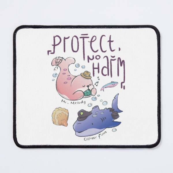 Item preview, Officer Finn Mr Melody Protect No Harm Cute Seal Shark Art designed and sold by Yhyastudioa.