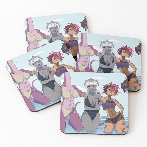 Item preview, Dinosaur girls on the beach designed and sold by Yhoreysanart.