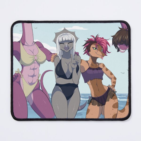 Item preview, Dinosaur girls on the beach designed and sold by Yhoreysanart.