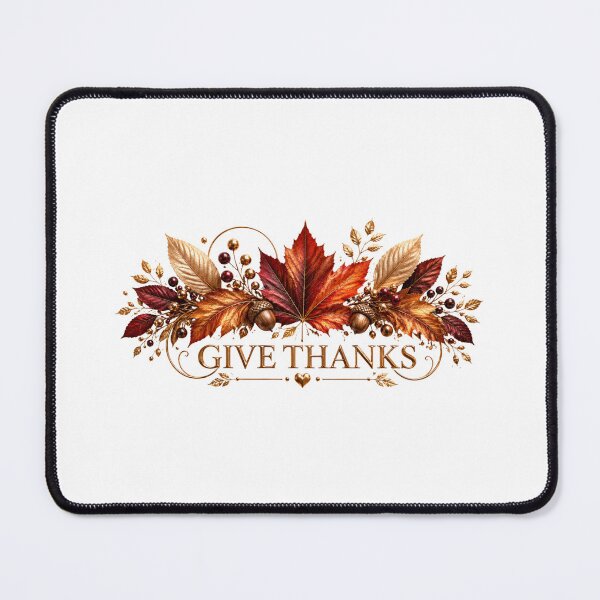 Item preview, Give Thanks – Elegant Autumn Leaves & Gold Thanksgiving Design designed and sold by HO•Designs.