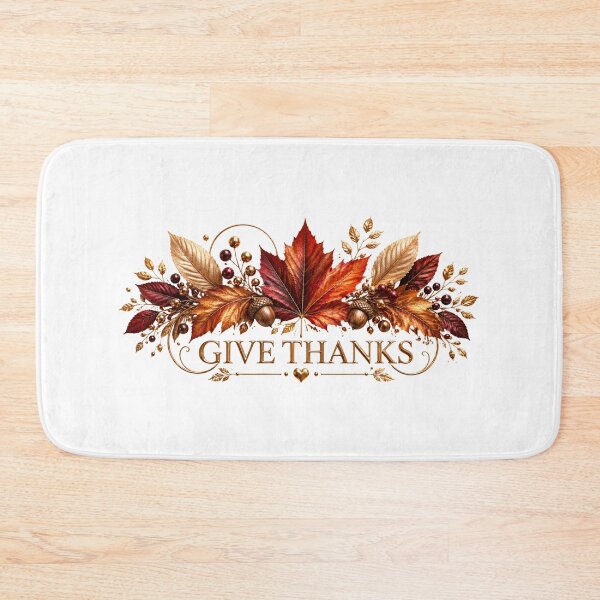 Artikelvorschau, Danke sagen – Elegantes Thanksgiving-Design mit Herbstblättern und Gold entworfen und verkauft von HO•Designs.