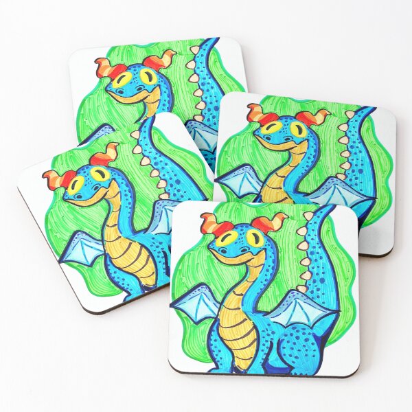 Item preview, Friendly Blue Dragon With Orange Horns designed and sold by Roos-Reijnders.