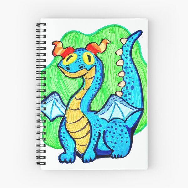 Item preview, Friendly Blue Dragon With Orange Horns designed and sold by Roos-Reijnders.