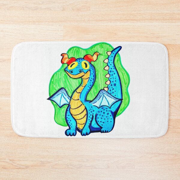 Item preview, Friendly Blue Dragon With Orange Horns designed and sold by Roos-Reijnders.