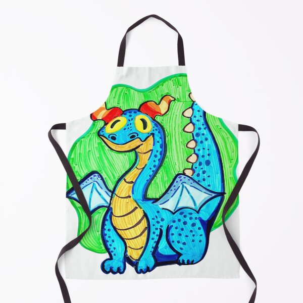 Item preview, Friendly Blue Dragon With Orange Horns designed and sold by Roos-Reijnders.