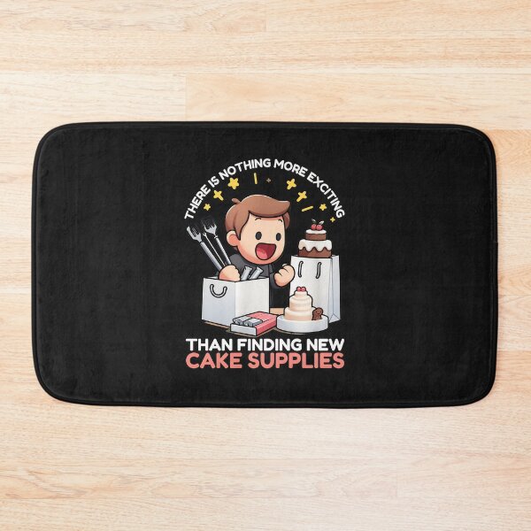 Item preview, Excited Baker Finds New Cake Supplies Cartoon designed and sold by oqgdkdunv.