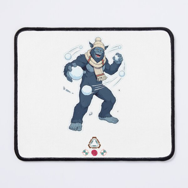 Item preview, Bigfoot Having a Snowball Fight - Funny Winter Sasquatch Cartoon T-Shirt designed and sold by Whimsy Trail Co.