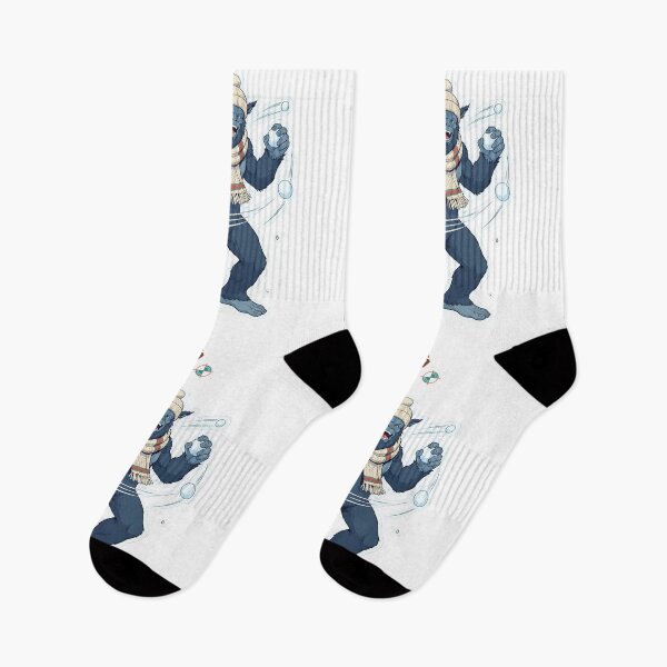 Item preview, Bigfoot Having a Snowball Fight - Funny Winter Sasquatch Cartoon T-Shirt designed and sold by Whimsy Trail Co.