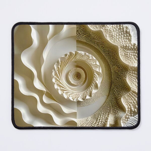 Item preview, Intricate Spiral Design in Ivory and White designed and sold by Vicky Brago-Mitchell®.