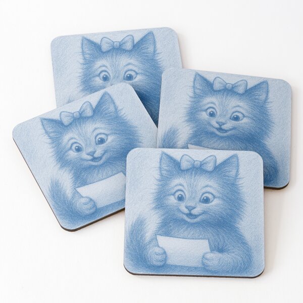 Item preview, Nicky Reads the Catwalk Invitation - Blue Cat Illustration designed and sold by FonulaBlue.