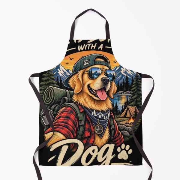 Item preview, Life Is Better With A Dog - Camping Golden Retriever designed and sold by GenZFashion000.