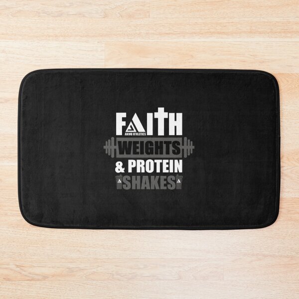 Item preview, Faith Weights Protein Shakes Fitness Gym Workout Motivation designed and sold by dlpfjokns.