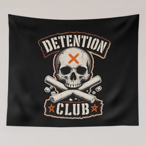 Item preview, BACK TO SCHOOL Detention Club Skull Halloween School designed and sold by Uglyandcute.