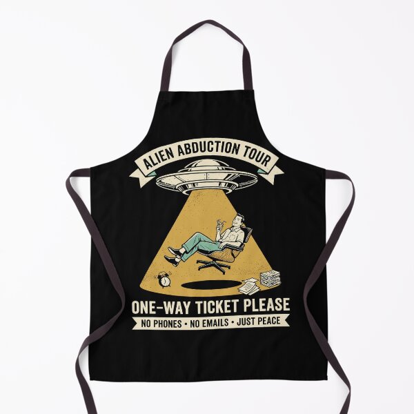 Item preview, Alien Abduction Tour One-Way Ticket – Funny Retro UFO Office Humor designed and sold by Felipe-barg.