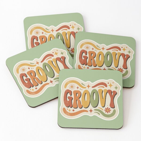 Item preview, Groovy 70s Retro Typography – Vintage Floral & Star Design designed and sold by Zenther.