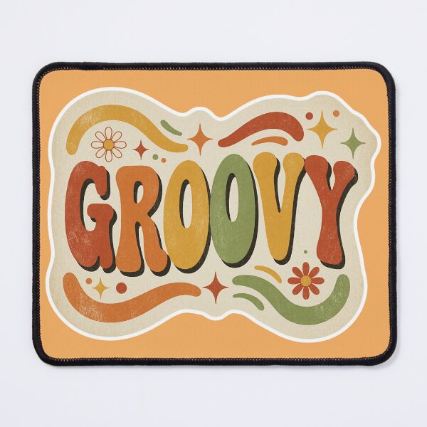 Item preview, Groovy 70s Retro Typography – Vintage Floral & Star Design designed and sold by Zenther.