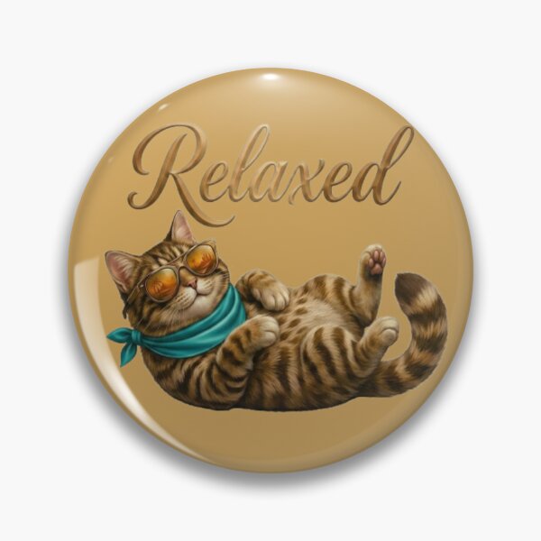 Item preview, Cool Relaxed Cat with Sunglasses - Funny Chilling Tabby Cat Art designed and sold by Northern Glow Art.