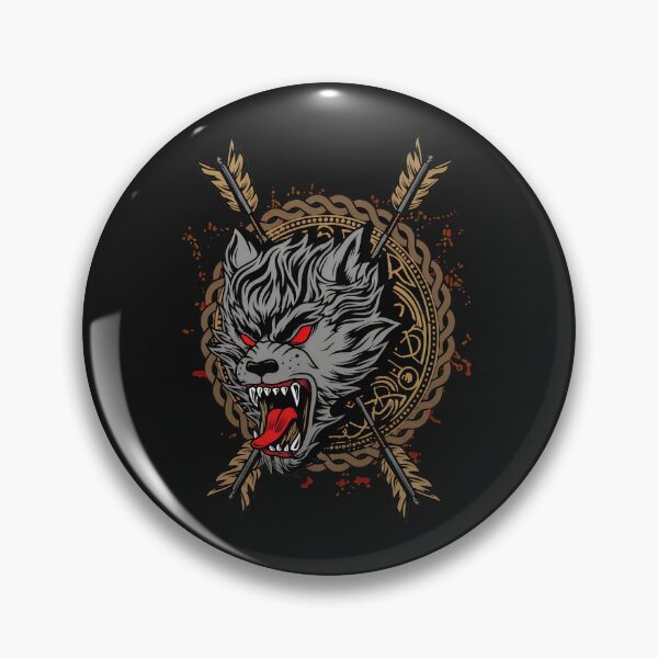 Item preview, Fierce Wolf Red Eyes Knotwork Arrow Design designed and sold by oqgdkdunv.