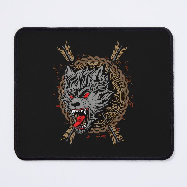 Item preview, Fierce Wolf Red Eyes Knotwork Arrow Design designed and sold by oqgdkdunv.