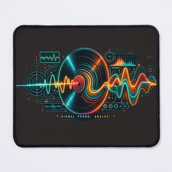 Item preview, Signal Found Analog – Neon Vinyl Waveform designed and sold by Golden Era Studio.