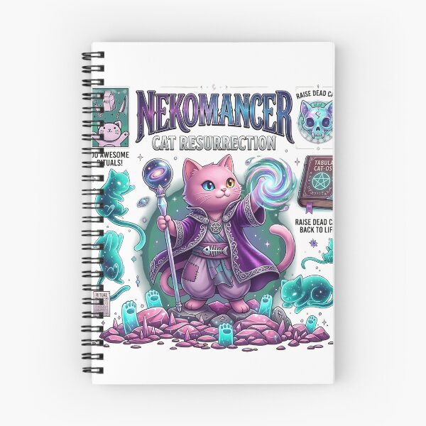 Item preview, Nekomancer Cat Resurrection Fantasy Wizard Design designed and sold by TerrenceCCG.