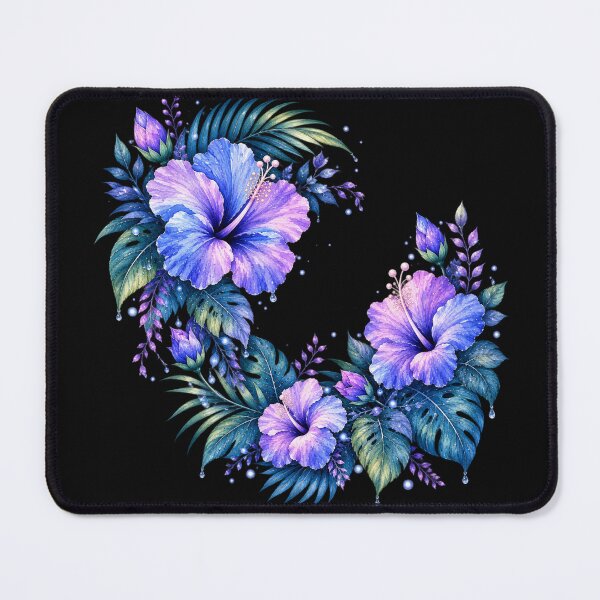 Item preview, Moonlit Hibiscus Garden | Nocturnal Floral Art designed and sold by IamNolmo.