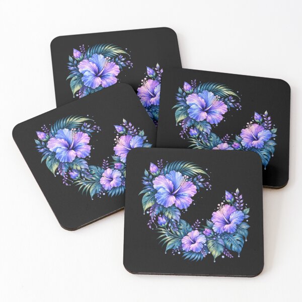Item preview, Moonlit Hibiscus Garden | Nocturnal Floral Art designed and sold by IamNolmo.