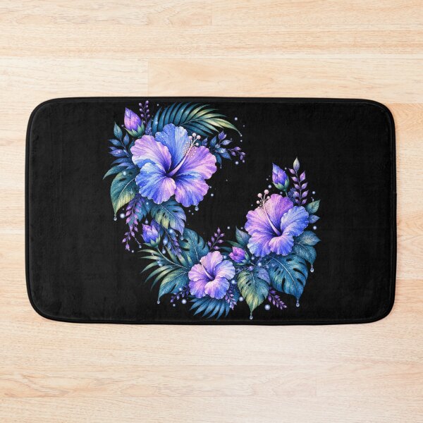 Item preview, Moonlit Hibiscus Garden | Nocturnal Floral Art designed and sold by IamNolmo.