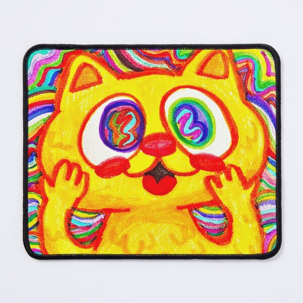 Item preview, Trippy Yellow Cat With Psychedelic Eyes designed and sold by Roos-Reijnders.