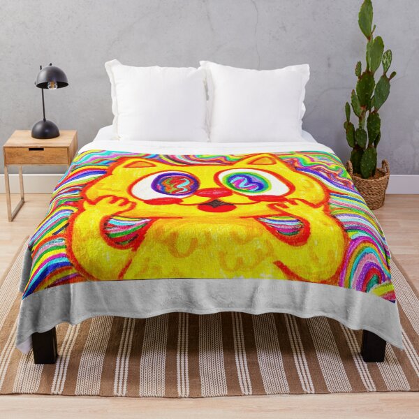 Item preview, Trippy Yellow Cat With Psychedelic Eyes designed and sold by Roos-Reijnders.