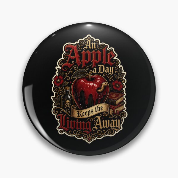 Item preview, BACK TO SCHOOL An Apple a Day Keeps the Living Away Gothic Halloween designed and sold by Uglyandcute.