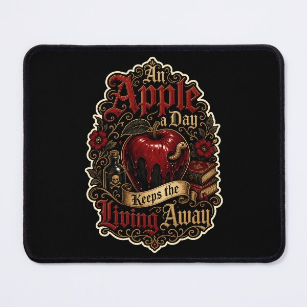 Item preview, BACK TO SCHOOL An Apple a Day Keeps the Living Away Gothic Halloween designed and sold by Uglyandcute.