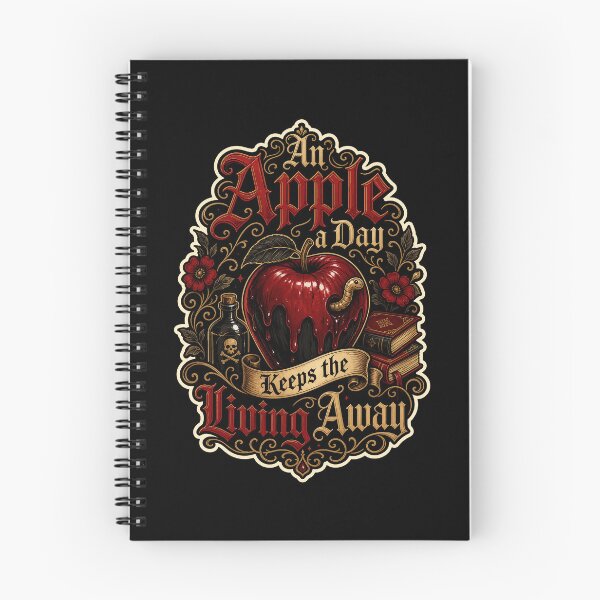 Item preview, BACK TO SCHOOL An Apple a Day Keeps the Living Away Gothic Halloween designed and sold by Uglyandcute.