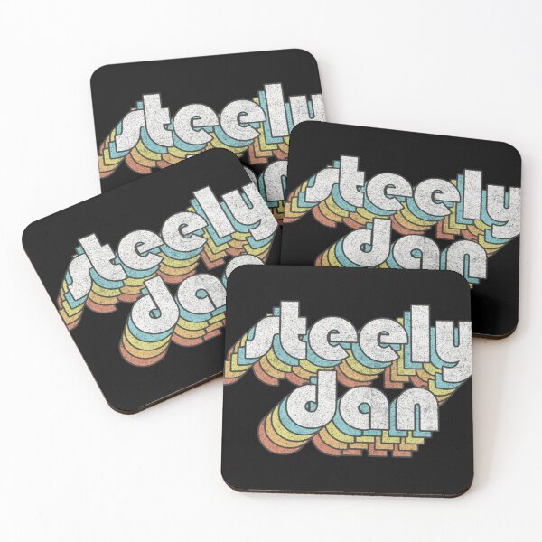 Aperçu de l'œuvre T-shirt Steely Dan au design typographique rétro délavé créée et vendue par SassyBrew.