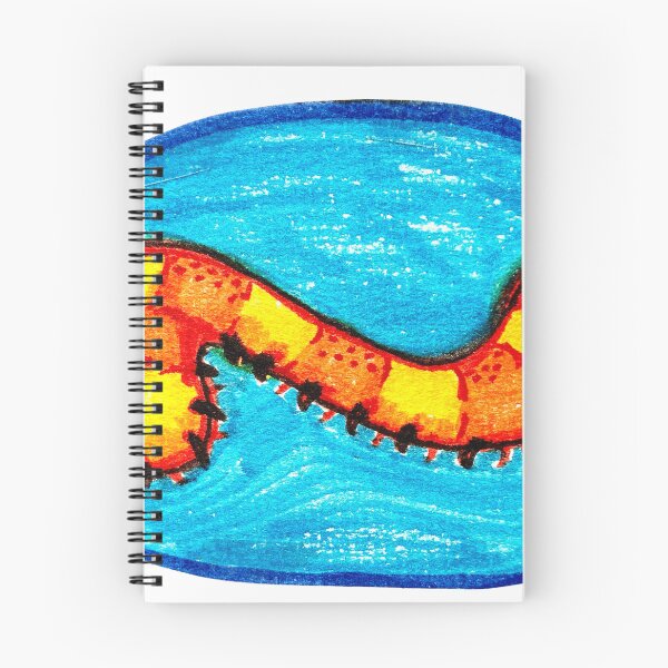 Item preview, Happy Orange Caterpillar On Blue Oval designed and sold by Roos-Reijnders.