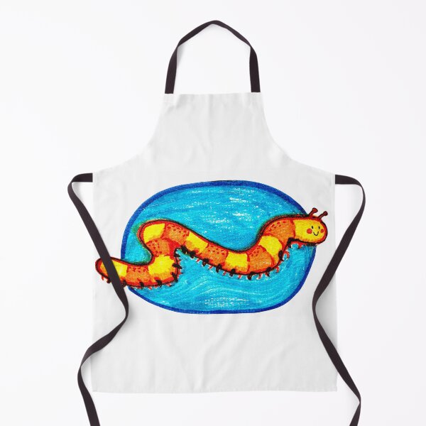 Item preview, Happy Orange Caterpillar On Blue Oval designed and sold by Roos-Reijnders.