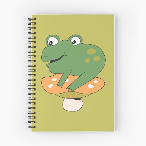 Item preview, Bean the Frog on Toadstool (Yellow) designed and sold by yellowflowerhut.