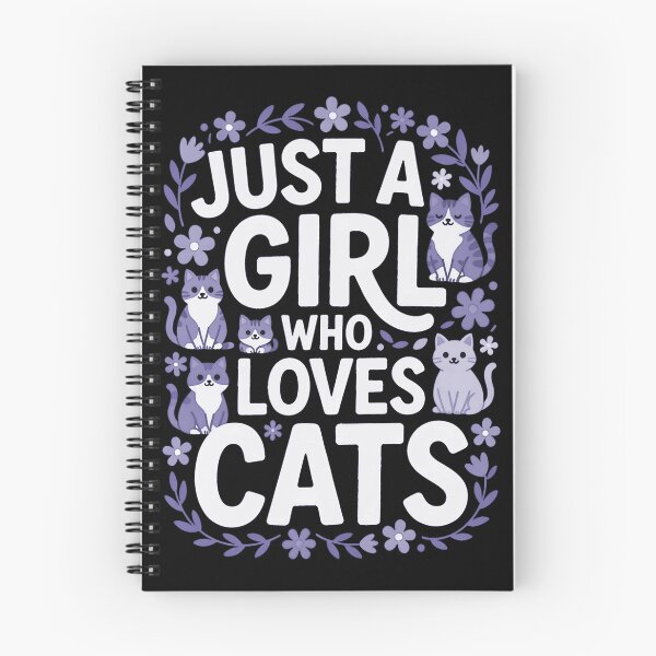 Item preview, Just A Girl Who Loves Cats Vector T-Shirt Design - Cute Floral Kitty Cat Lover Graphic designed and sold by Rabu10.