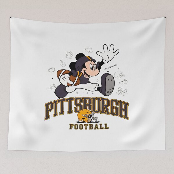 Item preview, Pittsburgh Football Cartoon Mouse Player Black Gold Fan Graphic designed and sold by CrystalSm58008.