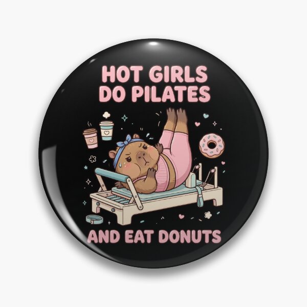Item preview, Hot Girls Do Pilates And Eat Donuts - Funny Capybara Pilates designed and sold by TeeMint5.