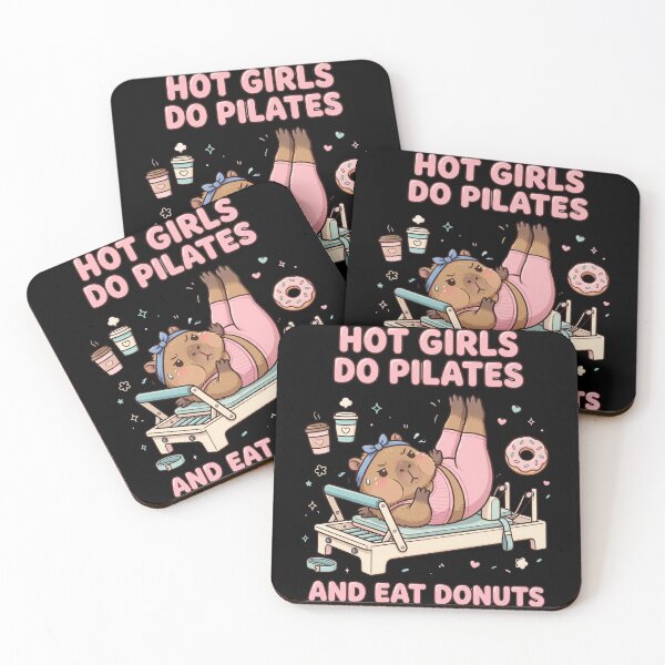 Item preview, Hot Girls Do Pilates And Eat Donuts - Funny Capybara Pilates designed and sold by TeeMint5.