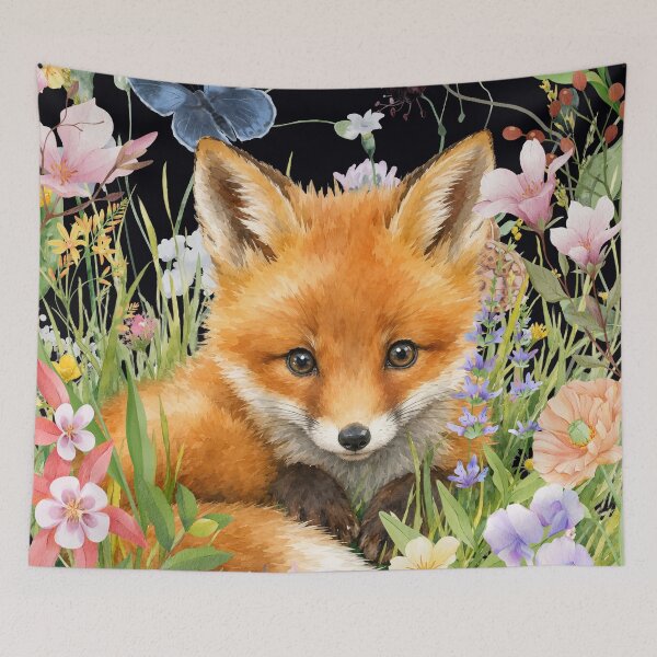Item preview, Fox in the Flowers designed and sold by MountainRoisin.