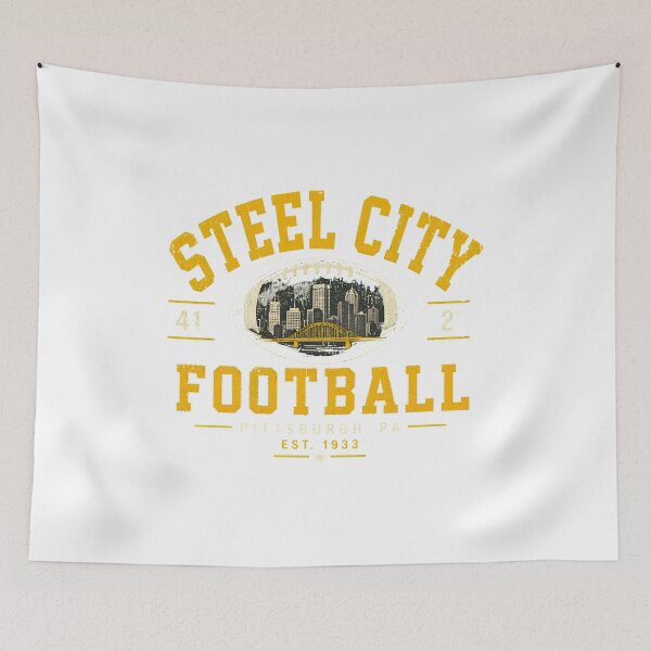 Item preview, Steel City Football Pittsburgh PA 1933 Skyline Vintage Design designed and sold by JosephMar54236.