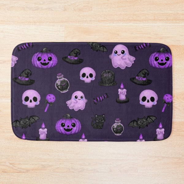 Item preview, Cute Purple Spooky Halloween Pattern - Ghosts, Pumpkins, Skulls & Witchy Elements designed and sold by Potattoo.