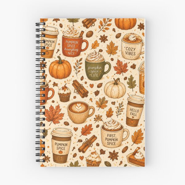 Item preview, Pumpkin Spice Fall Pattern – Cozy Coffee & Autumn Aesthetic designed and sold by RJACreative.