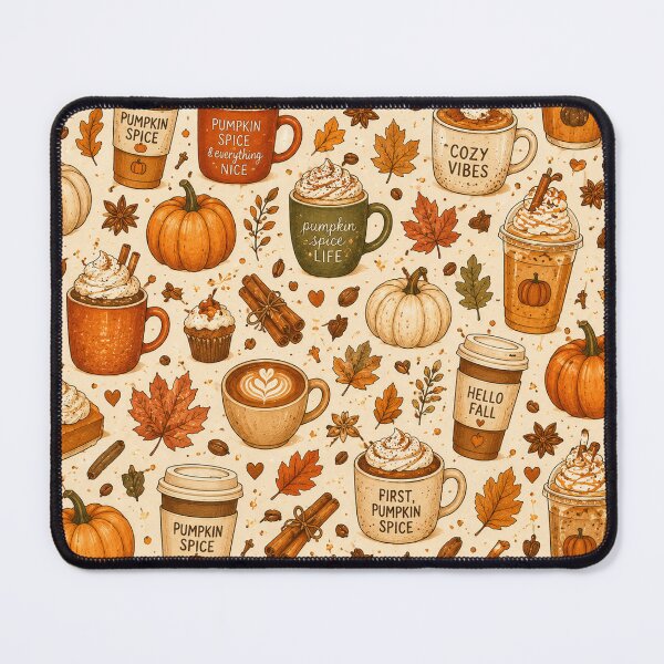 Item preview, Pumpkin Spice Fall Pattern – Cozy Coffee & Autumn Aesthetic designed and sold by RJACreative.