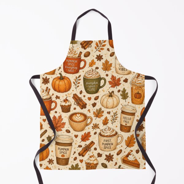 Item preview, Pumpkin Spice Fall Pattern – Cozy Coffee & Autumn Aesthetic designed and sold by RJACreative.