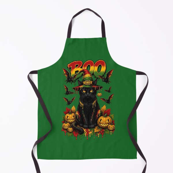 Item preview, Rasta Halloween Black Cat Witch - Reggae Slime Boo designed and sold by digitalbob60.