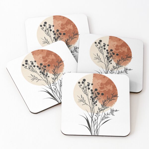 Item preview, Two Tone Earthy Botanical Wildflowers designed and sold by Shakhbata-1.